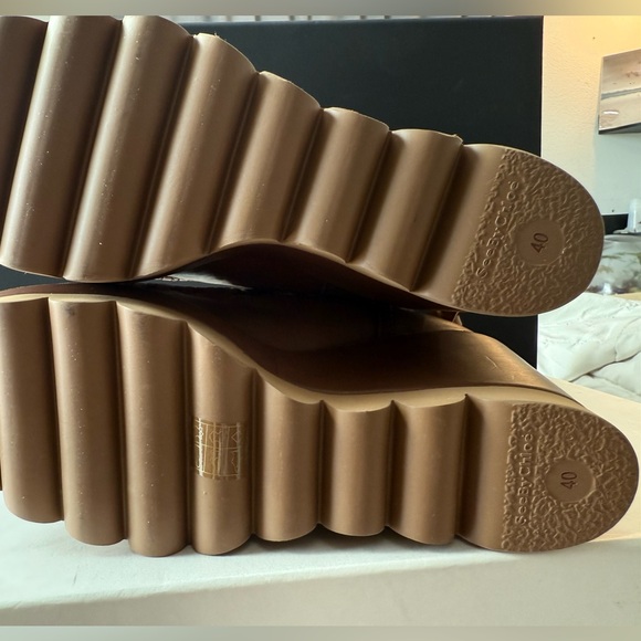 See By Chloe Tan Leather Wedge Boots - Picture 5 of 15